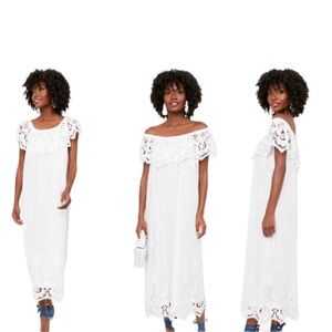 Tuckernuck Avalon White Lace Maxi Dress Size XXL